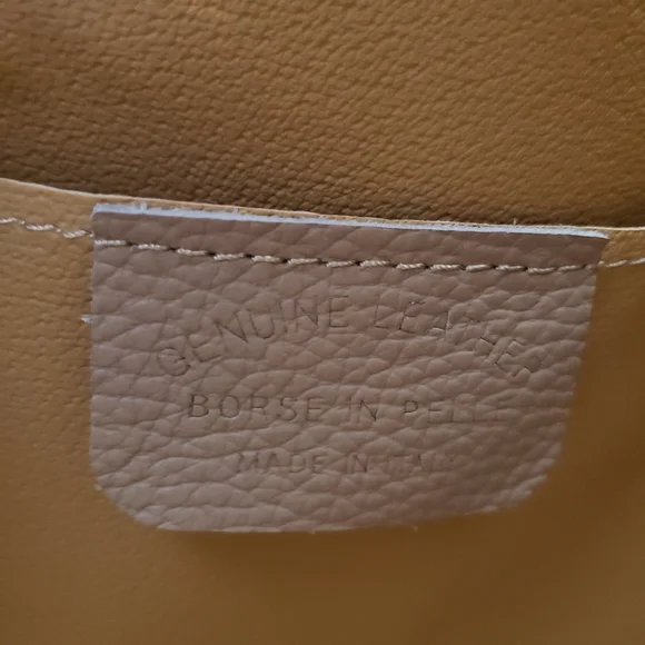 🇮🇹Cheval Firenze Taupe Tassel Bucket Bag Leather Made In Italy🇮🇹 - Picture 9 of 9